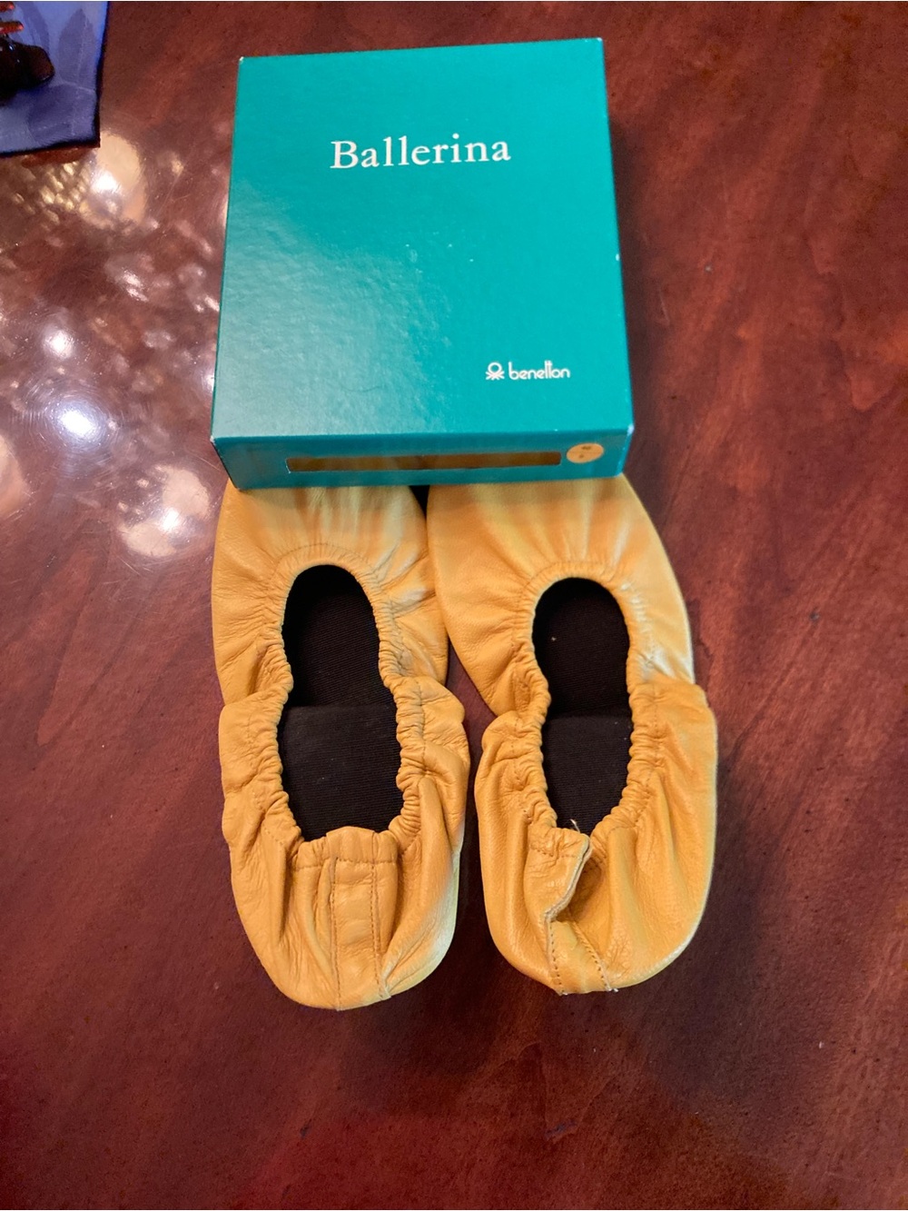 United Colors Of Benetton Mustard Yellow Ballerina Flats